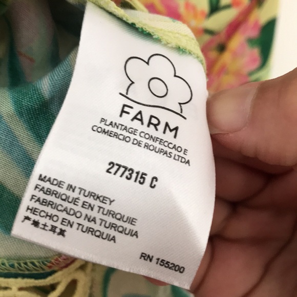 Farm Rio Ruffled Floral Tank top Anthropologie blouse M NWT - Picture 13 of 15